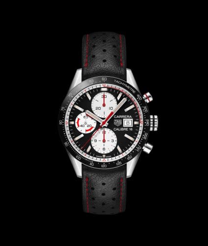 TAG Heuer Carrera Calibre 16 41 Stainless Steel / Black Retro / Calf