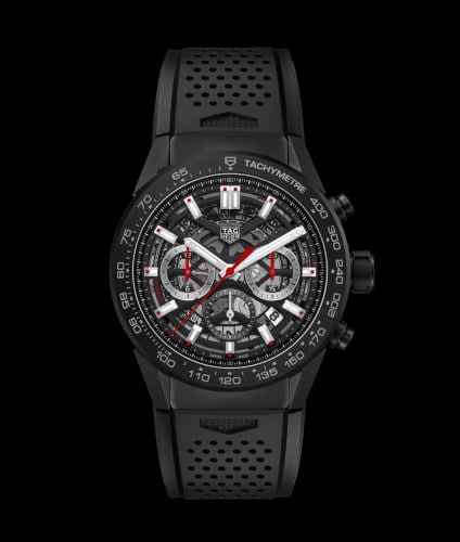 TAG Heuer Carrera Calibre Heuer 02 45 Black Ceramic / Skeleton / Rubber