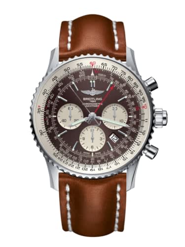 Breitling Navitimer Rattrapante Stainless Steel / Panamerican Bronze / Calf / Pin