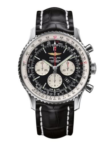 Breitling Navitimer 01 46 Stainless Steel / Black / Croco / Pin