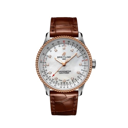 Breitling Navitimer 1 35 Automatic Stainless Steel / Red Gold / MOP / Croco / Pin