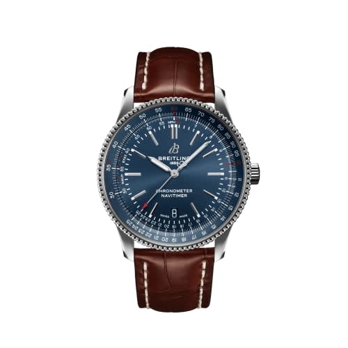 Breitling Navitimer Automatic 41 Automatic Stainless Steel / Blue / Croco / Pin