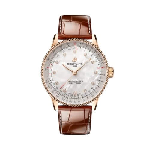 Breitling Navitimer Automatic 36 Red Gold / MOP / Alligator