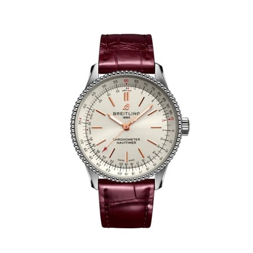 Breitling Navitimer 1 35 Automatic Stainless Steel / Silver / Croco / Folding