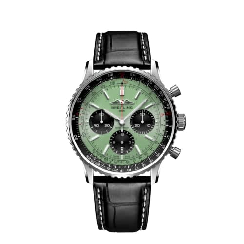 Breitling Navitimer B01 Chronograph 43 Stainless Steel / Mint Green / Alligator - Folding