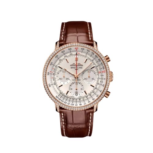 Breitling Navitimer B01 Chronograph 41 Red Gold - Diamond / White / Alligator