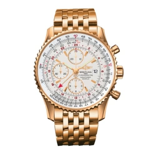 Breitling Navitimer World Red Gold / Silver / Bracelet