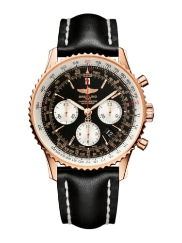 Breitling Navitimer 01 43 Red Gold / Black / Calf / Pin