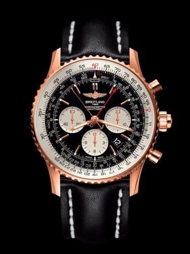 Breitling Navitimer Rattrapante Red Gold / Black / Calf / Pin