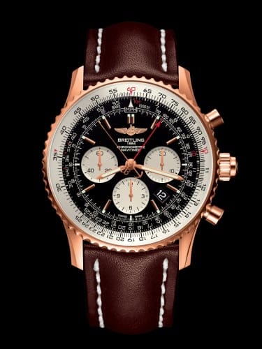 Breitling Navitimer Rattrapante Red Gold / Black / Calf / Pin