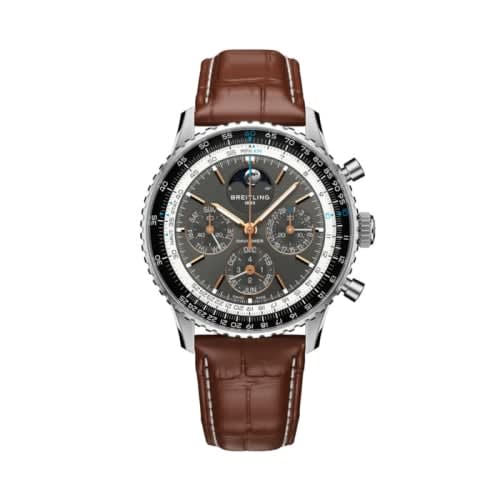 Breitling Navitimer B19 Chronograph 43 Perpetual Calendar Stainless Steel - Platinum / Grey