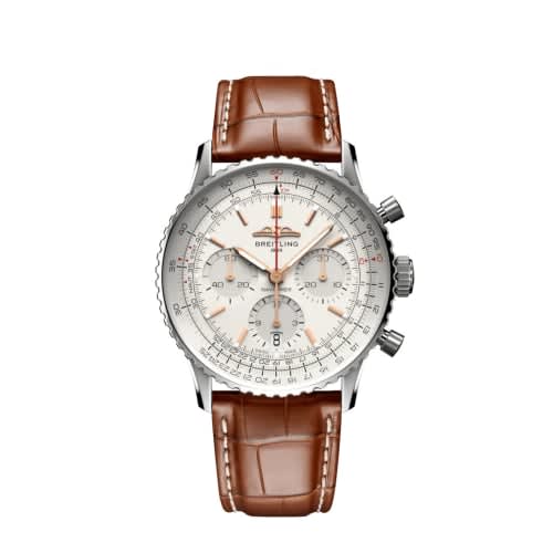 Breitling Navitimer B01 Chronograph 41 Stainless Steel / Silver / Alligator - Folding