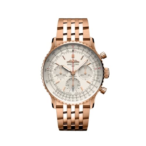 Breitling Navitimer B01 Chronograph 41 Red Gold / Silver / Bracelet