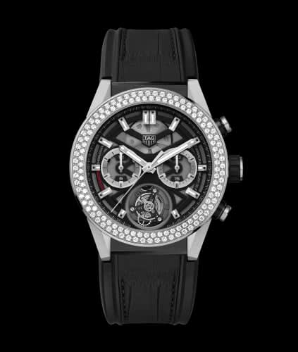TAG Heuer Carrera Calibre Heuer 02T 45 Chronograph Tourbillon Titanium / Stainless Steel / Diamond / Alligator