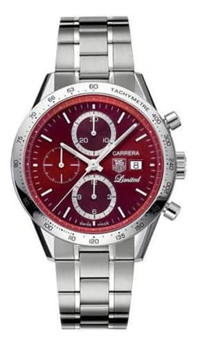 TAG Heuer Carrera Calibre 16 41 Stainless Steel / Burgundy / Japan
