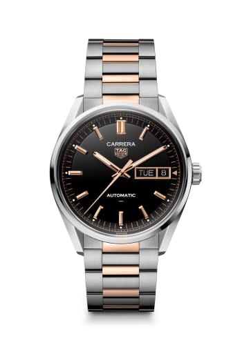 TAG Heuer Carrera Day Date Stainless Steel - Red Gold / Black / Bracelet