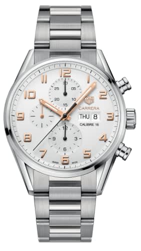 TAG Heuer Calibre 16 Day Date 43 Stainless Steel / Silver / Bracelet