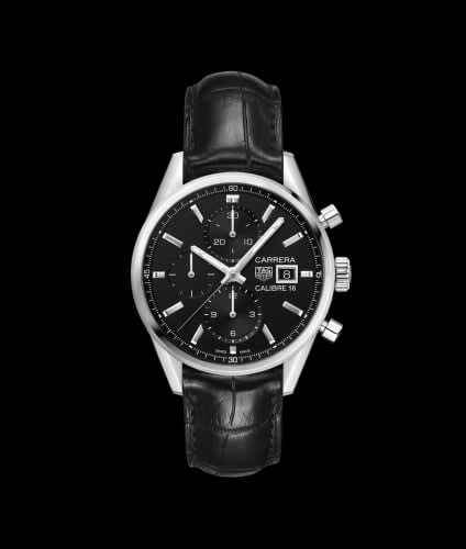 TAG Heuer Calibre 16 41 Stainless Steel / Black / Alligator