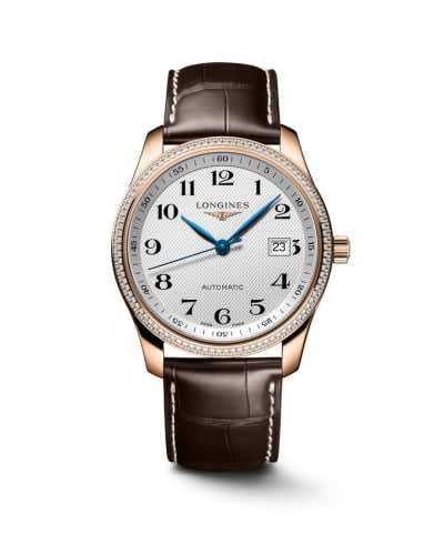 Longines Master Collection 40 Date Pink Gold - Diamond / Silver