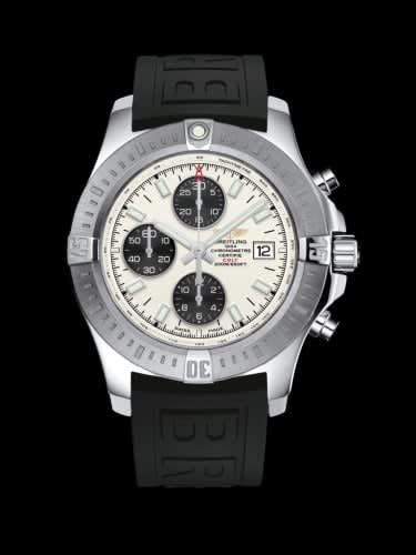 Breitling Colt Chronograph Automatic Stainless Steel / Stratus Silver / Rubber / Folding