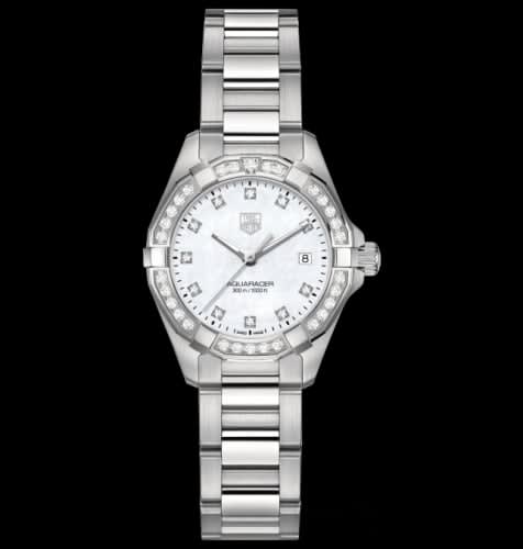 TAG Heuer Aquaracer 300M Quartz 27 Stainless Steel / Diamond / MOP - Diamond / Bracelet