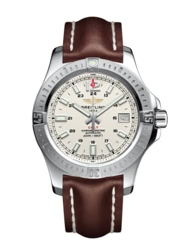 Breitling Colt 41 Automatic Stratus Silver / Calf