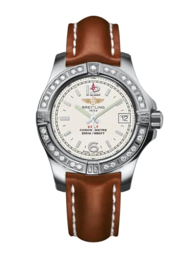 Breitling Colt Lady Diamond / Stratus Silver / Calf / Pin