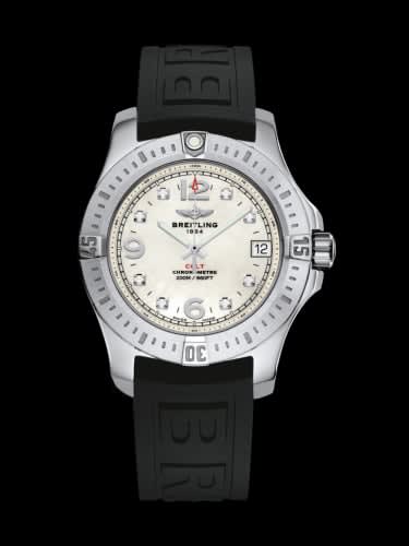 Breitling Colt 36 Pearl Diamond / Rubber / Pin