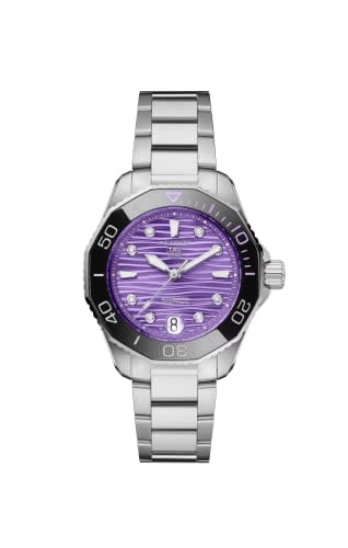 TAG Heuer Aquaracer Professional 300 36 Stainless Steel / Vivid Purple - Diamond / Bracelet