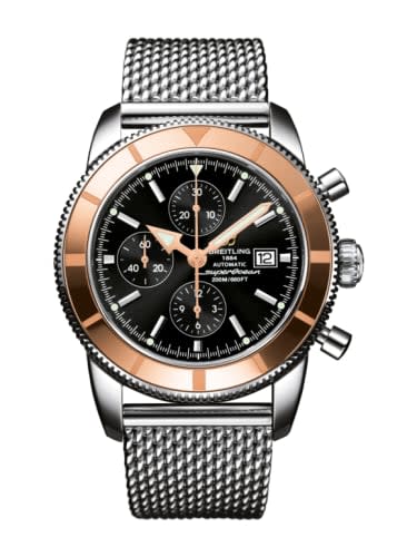 Breitling Superocean Heritage 46 Chronograph Stainless Steel / Red Gold / Black / Milanese