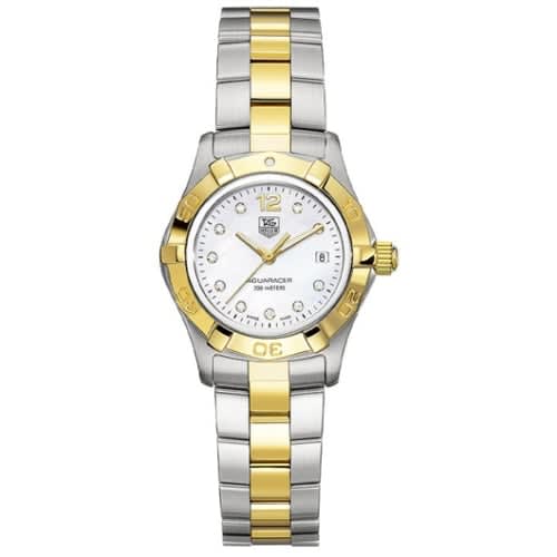 TAG Heuer Aquaracer 300M Quartz 27 Stainless Steel / Yellow Gold / MOP - Diamond / Bracelet
