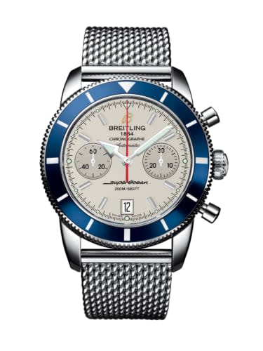 Breitling Superocean Heritage 44 Chronograph Stainless Steel / Blue / Silver / Milanese