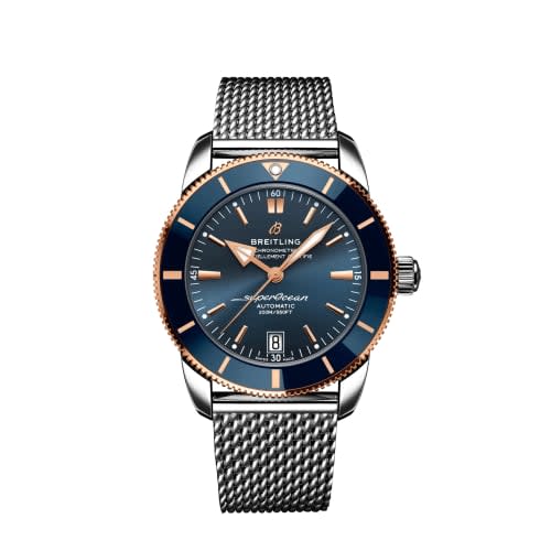 Breitling Superocean Heritage II B20 Automatic 42 Stainless Steel - Red Gold / Blue / Bracelet