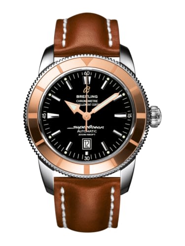 Breitling Superocean Heritage 46 Stainless Steel / Red Gold / Black / Calf