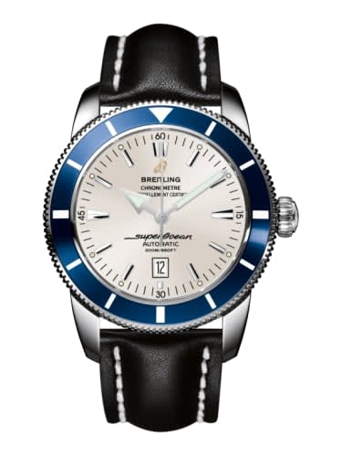 Breitling Superocean Heritage 46 Stainless Steel / Blue / Stratus Silver / Calf