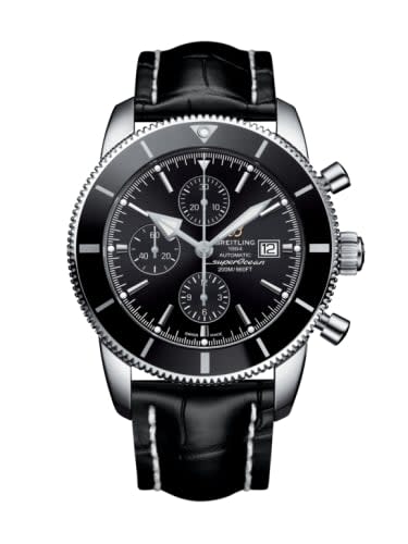 Breitling Superocean Heritage II 46 Chronograph Stainless Steel / Black / Black / Croco / Pin