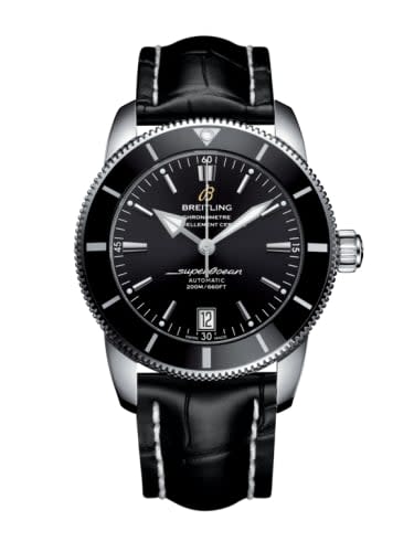 Breitling Superocean Heritage II 42 Stainless Steel / Black / Black / Croco / Pin
