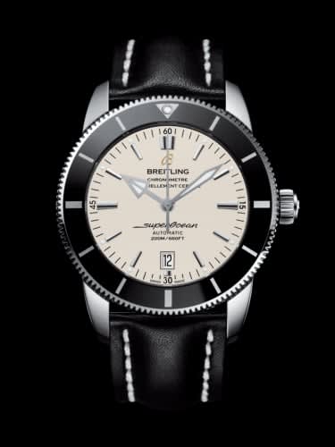 Breitling Superocean Heritage II 46 Stainless Steel / Black / Silver / Calf / Pin