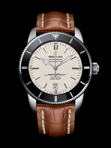 Breitling Superocean Heritage II 46 Stainless Steel / Black / Silver / Croco / Pin