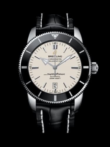 Breitling Superocean Heritage II 46 Stainless Steel / Black / Silver / Croco / Folding