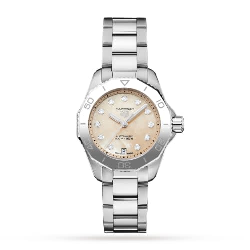 TAG Heuer Aquaracer Professional 200 Automatic 30 Stainless Steel / Beige MOP / Watches of Switzerland