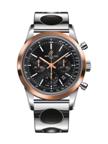 Breitling Transocean Chronograph Stainless Steel Red Gold / Black / Air Racer