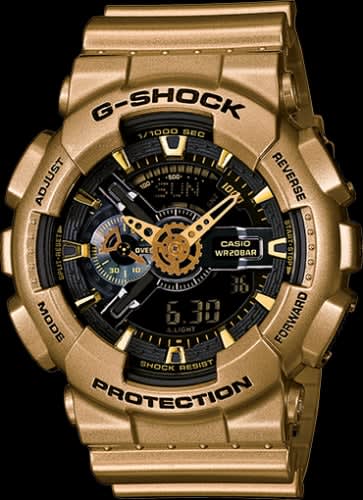 Casio GA-110GD-9B Black x Rose Gold