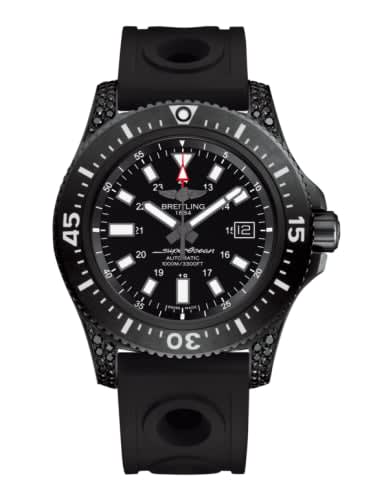Breitling Superocean 44 Special Blacksteel / Diamondworks / Black / Rubber