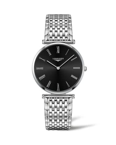 Longines La Grande Classique Quartz 36 Stainless Steel / Black - Roman / Bracelet