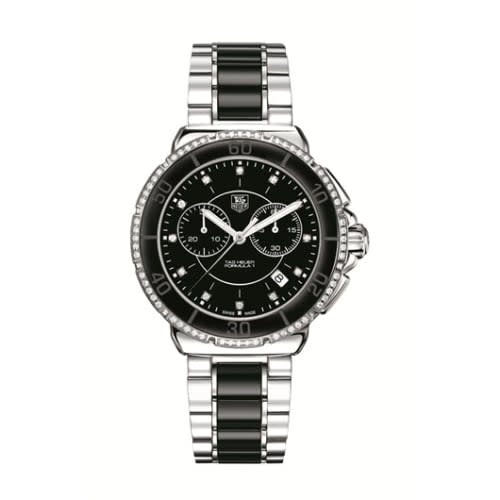 TAG Heuer Formula 1 Chronograph Quartz 41 Stainless Steel / Diamond / Black / Bracelet