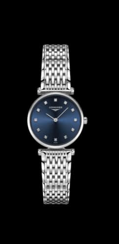 Longines La Grande Classique 24 Quartz Stainless Steel / Blue-Diamond / Bracelet