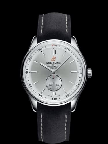Breitling Premier Automatic 40 Stainless Steel / Silver / Nubuck Anthracite / Folding