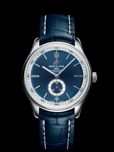 Breitling Premier Automatic 40 Stainless Steel / Blue / Croco Blue / Tang