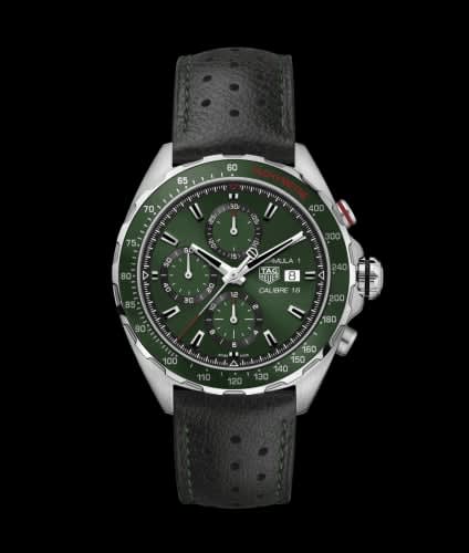TAG Heuer Formula 1 Calibre 16 44 Stainless Steel / Green / Calf